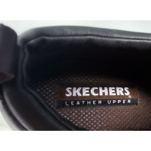 Skechers Utility Alley Cats Leather Dark Brown Oxfords Men's Size 9 (SN7111R) - Picture 13 of 13